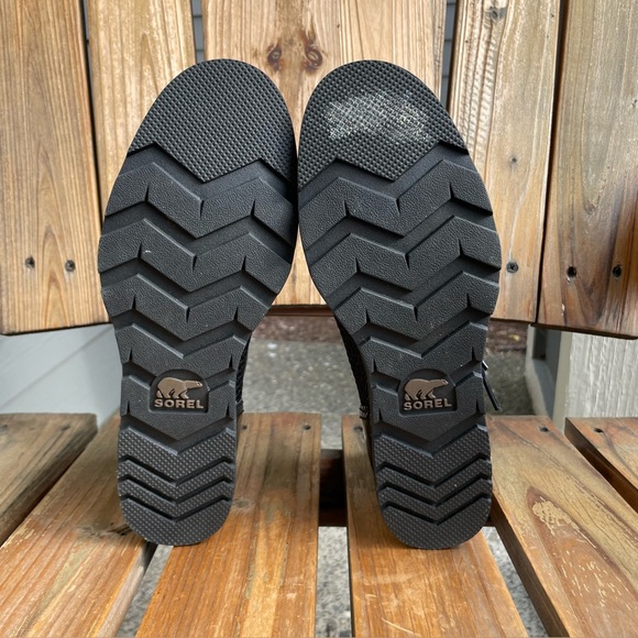 Sorel Major Black Patent Mesh Boot Size 6 Leather Ankle Bootie - Picture 14 of 16